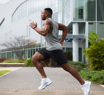 Man running outdoors